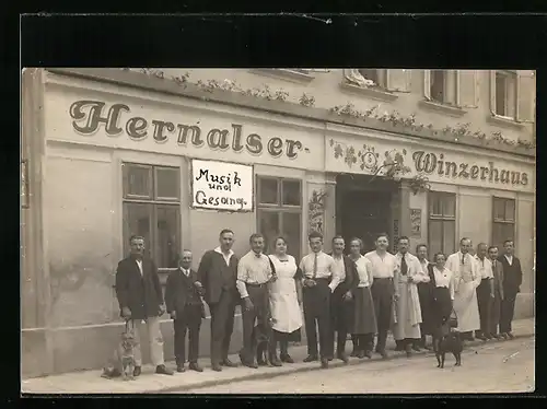 Foto-AK Wien, Restaurant Hernalser Winzerhaus, Frauengasse 5