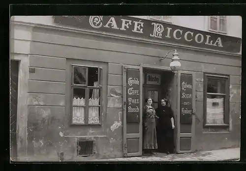 Foto-AK Wien, Cafe Piccola, Würfelgasse 1