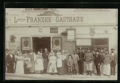 Foto-AK Wien, Leopold Franzkes Gasthaus, Elterleinplatz 9