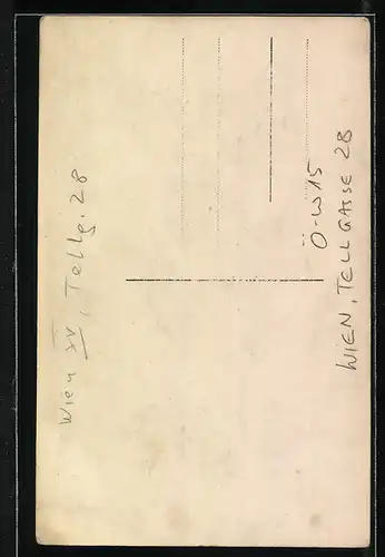 Foto-AK Wien, Tellgasse 28, Metallwaren und Mechaniker Alois Steidl