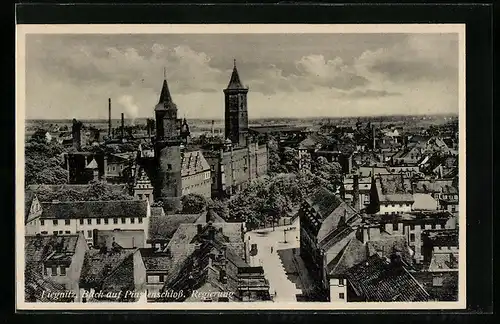 AK Liegnitz, Blick auf Piastenschloss und Regierung