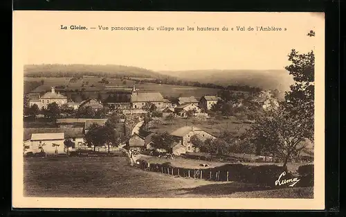 AK La Gleize, Vue panoramique du village sur les hauteurs du Val de l`Amblève