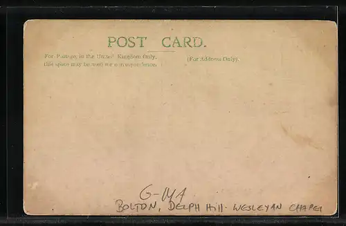 AK Bolton, Delph Hill Wesleyan Chapel