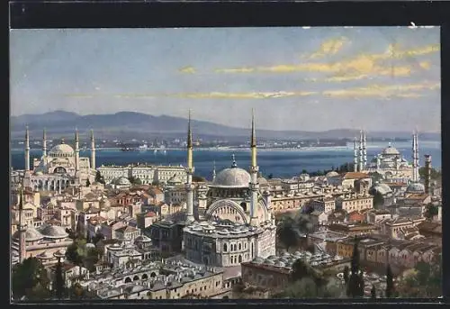 AK Istanbul, Ortsansicht, Blick zur Hagia Sophia