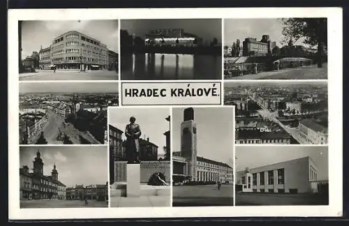 AK Hradec Králové, Gebäudeansichten, Soldatendenkmal