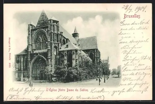 AK Brüssel / Bruxelles, L`Eglise Notre Dame du Soblon