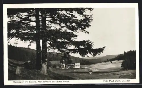 AK Hermsdorf /Erzg., Wanderheim der Stadt Freital