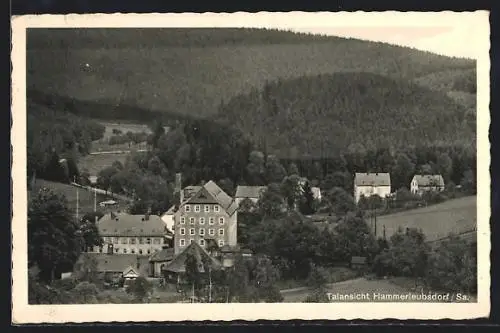 AK Hammerleubsdorf, Teilansicht aus der Vogelschau