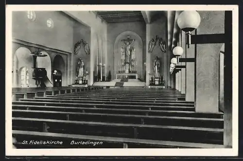 AK Burladingen, Inneres der St. Fideliskirche