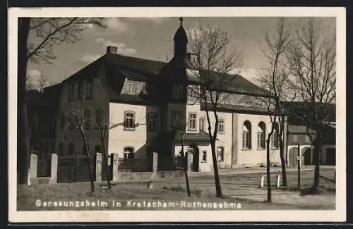 AK Kretscham-Rothensehma, Genesungsheim mit Strasse