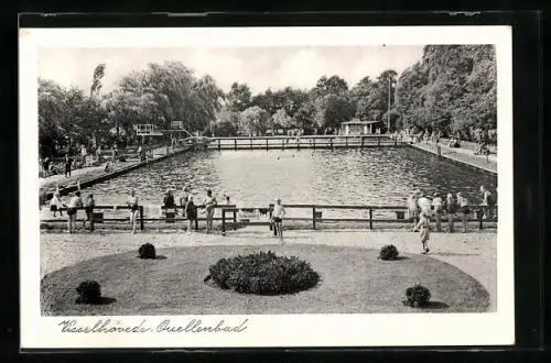 AK Visselhövede, Quellenbad mit Badegästen