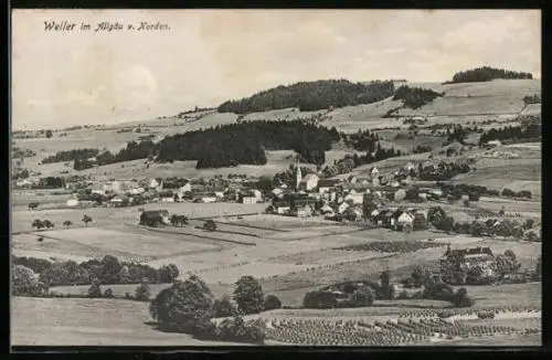 AK Weiler i. Allgäu, Ortsansicht von Norden