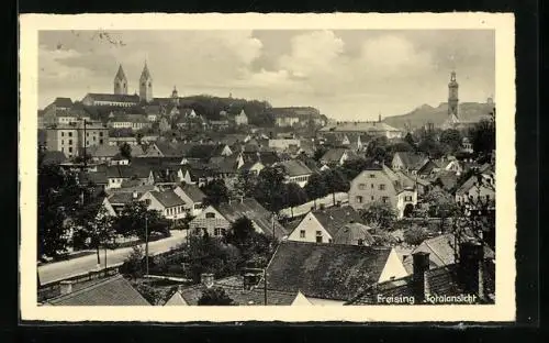 AK Freising, Totalansicht aus der Vogelschau