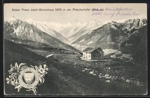 AK Kaiser Franz Josef-Schutzhaus, Panorama am Patscherkofel