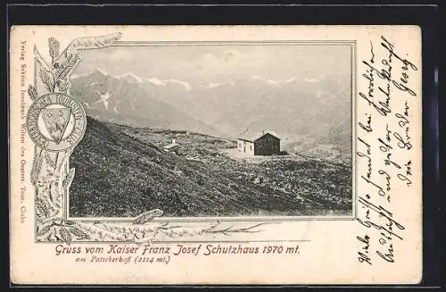 AK Kaiser Franz Josef Schutzhaus, Berghütte am Patscherkofel mit Umgebung