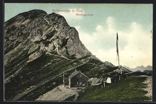 AK Nördlingerhütte, Blick auf die Reitherspitze