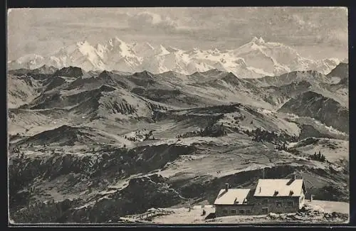 AK Kitzbüheler Horn, Panorama mit Grossglockner