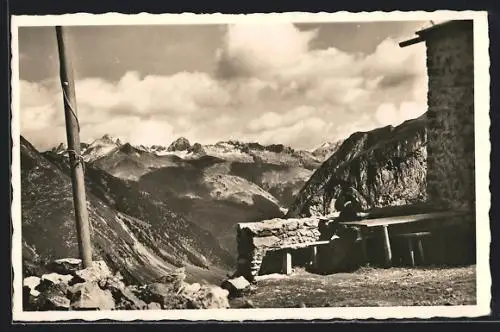 AK Simmshütte, Teilansicht mit Blick auf die Hornbachkette