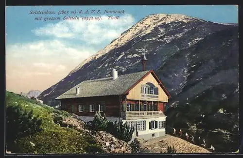 AK Solsteinhaus, Blick zum grossen Solstein