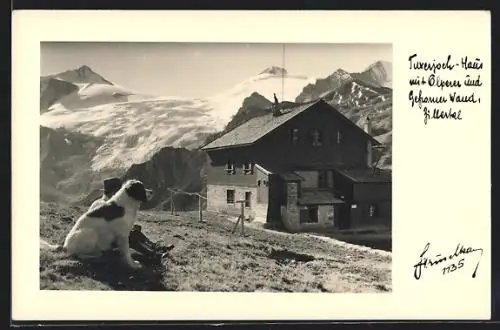 AK Tuxerjoch-Haus mit Gefrorner Wand im Zillertal