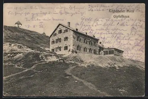 AK Gipfelhaus Kitzbüheler Horn, Berghütte mit Nebengebäuden