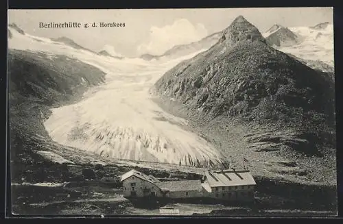 AK Berlinerhütte, Berghütte gegen den Hornkees