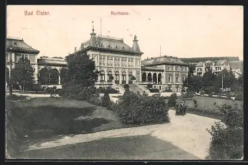 AK Bad Elster, Kurhaus mit Park