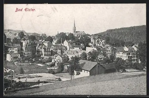 AK Bad Elster, Panoramablick vom Berg