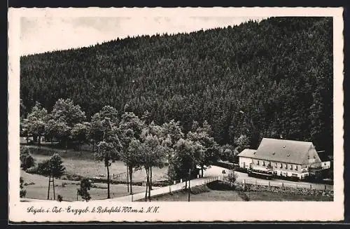 AK Seyde bei Rehefeld /Erzgeb., Gaststätte Zwergbaude aus der Vogelschau