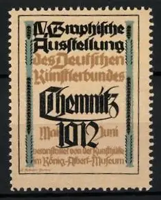 Reklamemarke Chemnitz, IV. Graphische Ausstellung des Deutschen Künstlerbundes 1912