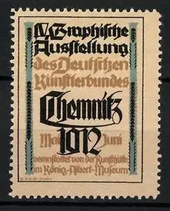 Reklamemarke Chemnitz, IV. Graphische Ausstellung des Deutschen Künstlerbundes 1912