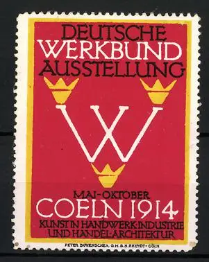 Reklamemarke Köln, Deutsche Werkbund-Ausstellung 1914, Messelogo