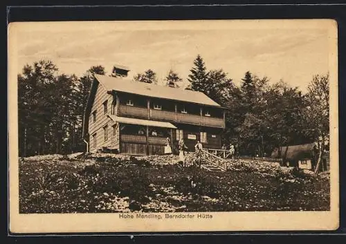 AK Berndorfer Hütte, Hohe Mandling mit Leuten