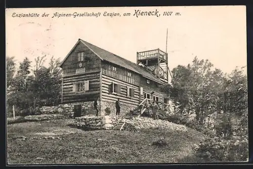 AK Enzianhütte, Berghütte der Alpinen-Gesellschaft Enzian am Kieneck