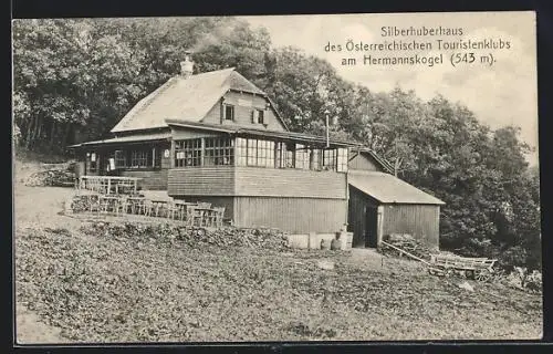 AK Silberhuberhaus, Berghütte des Österr. Touristenklubs am Hermannskogel
