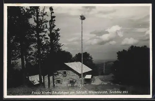 AK Franz-Krebs-Schutzhaus, Berghütte am Schöpfl im Wienerwald