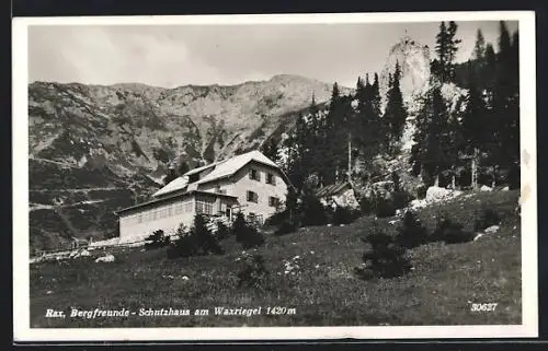 AK Bergfreunde-Schutzhaus, Berghütte am Waxriegel