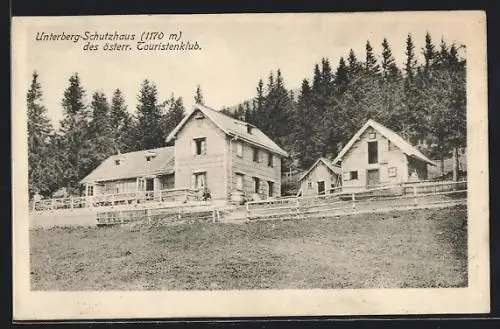 AK Unterberg-Schutzhaus, Berghütten des österr. Touristenklubs