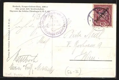 AK Kaspar-Geitner-Haus, Berghütte am Hocheck