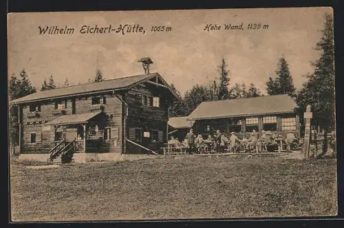 AK Wilhelm Eichert-Hütte, Gäste im Garten der Hütte