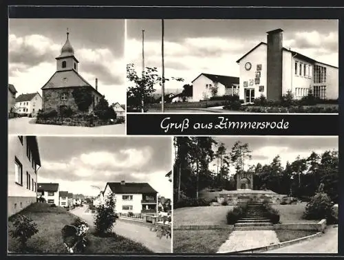 AK Zimmersrode, Kirche, Siedlung, Ehrenmal