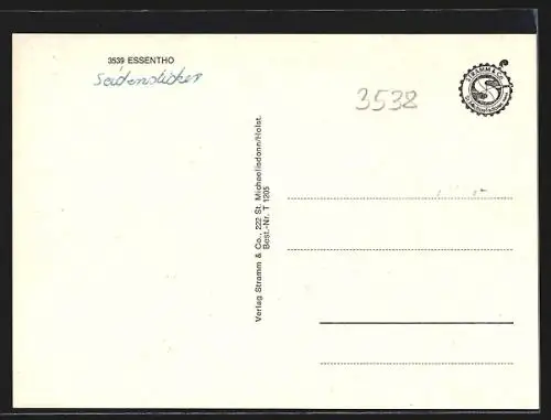 AK Essentho, Kirche, Teilansicht, Parkidylle