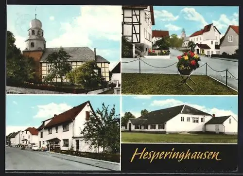 AK Hesperinghausen, Bäckerei & Gemischwaren Römer & Kowolik, Kirche, Siedlung