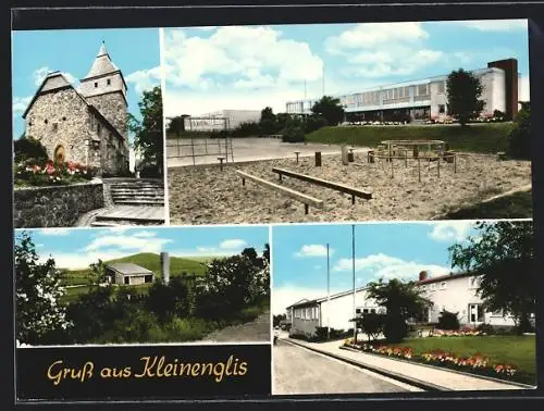 AK Kleinenglis, Kirche, Schule mit Spielplatz, Siedlung