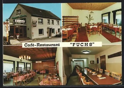AK Bensberg-Bärbroich, vier Ansichten vom Cafè-Restaurant Fuchs