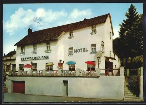 AK Oberlahr / Wied, Hotel-Café Wiedterterrasse, Egent. G. & W. Paesch