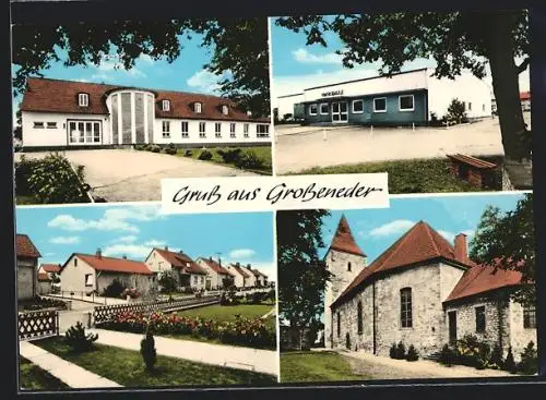 AK Grosseneder, Kaufhaus Dierkes, Kirche, Siedlung