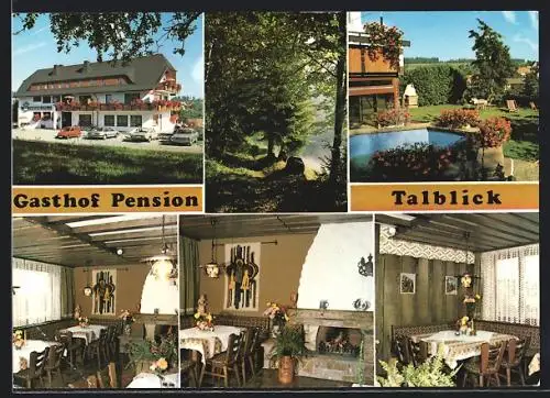 AK Oberkollwangen /Schwarzw., Gasthof Pension Talblick, Neuweiler 4, Innenansichten