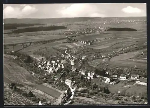 AK Grüntal bei Freudenstadt, Ortsansicht vom Flugzeug aus