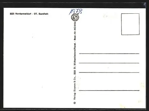 AK Barsfleth, Strohgedeckte Häuser, Schmidt Gemischtwaren, Badegäste